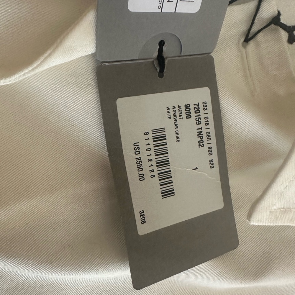 **For Sale: Brand New White Balenciaga Work Jacket (Never Worn, Tags Attached)**
